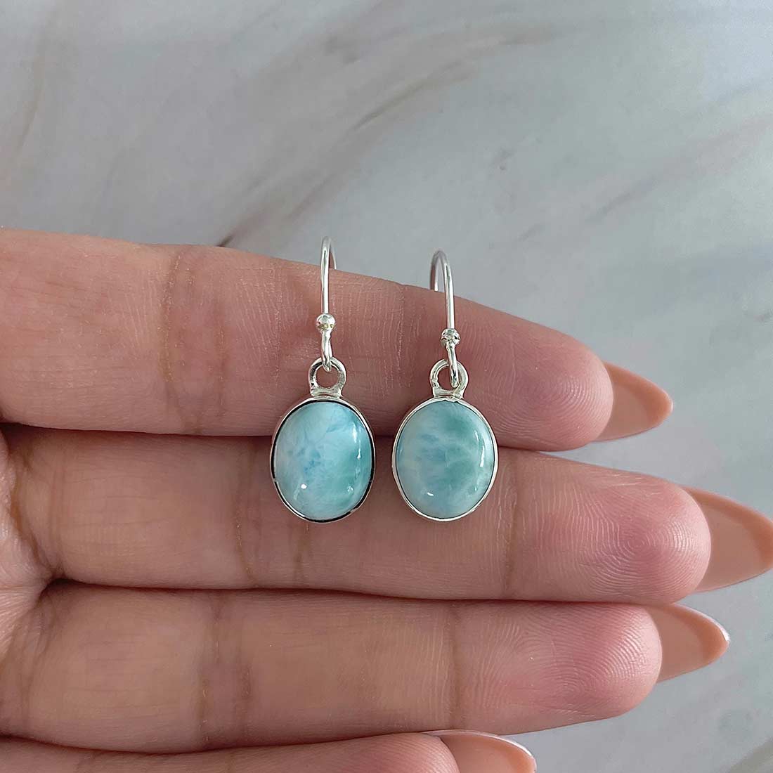 Larimar Earring-(LAR-E-2173.)