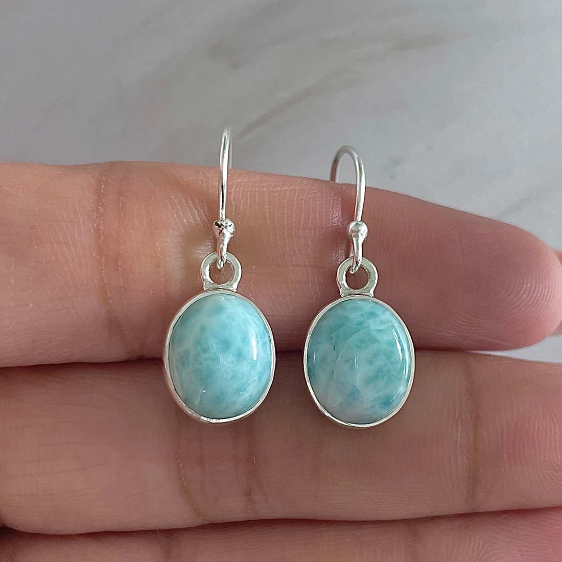 Larimar Earring-(LAR-E-2174.)
