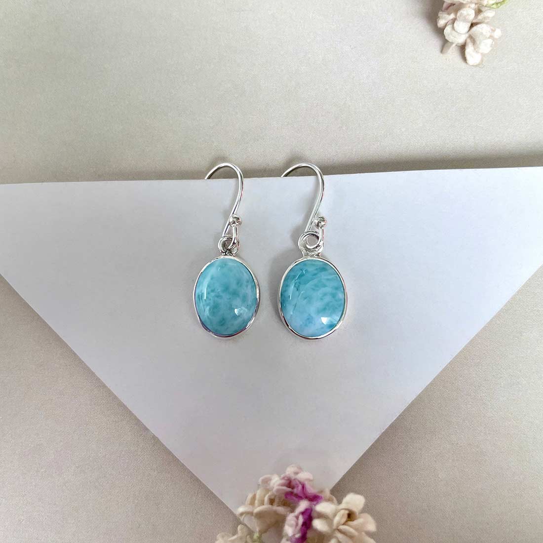 Larimar Earring-(LAR-E-2174.)