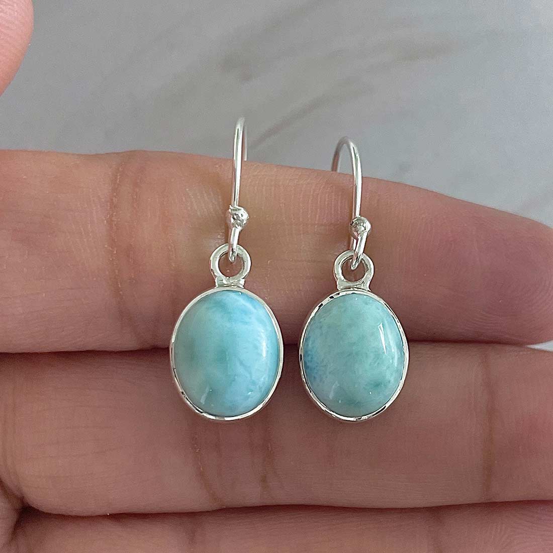 Larimar Earring-(LAR-E-2175.)