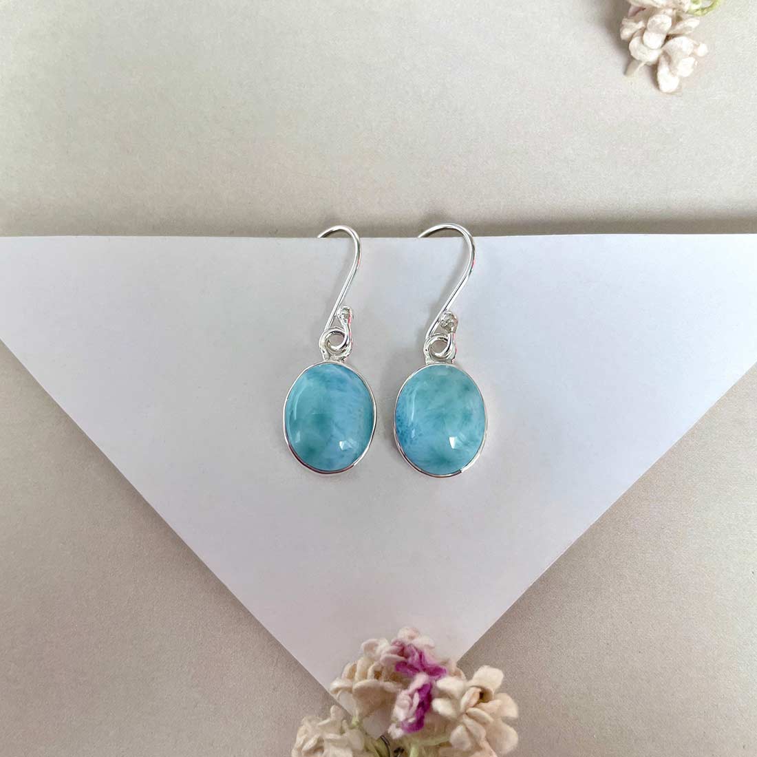 Larimar Earring-(LAR-E-2175.)