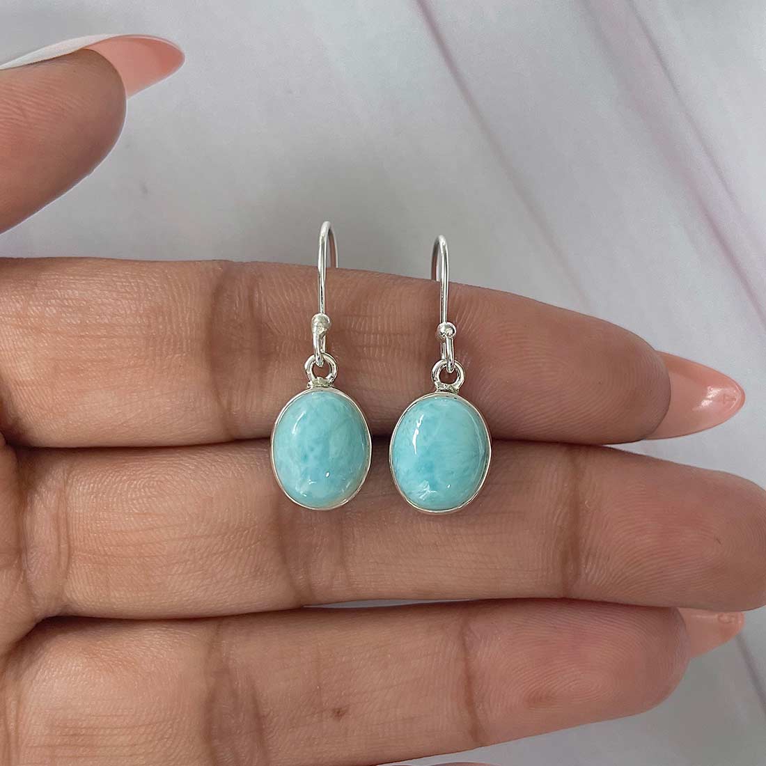 Larimar Earring-(LAR-E-2178.)