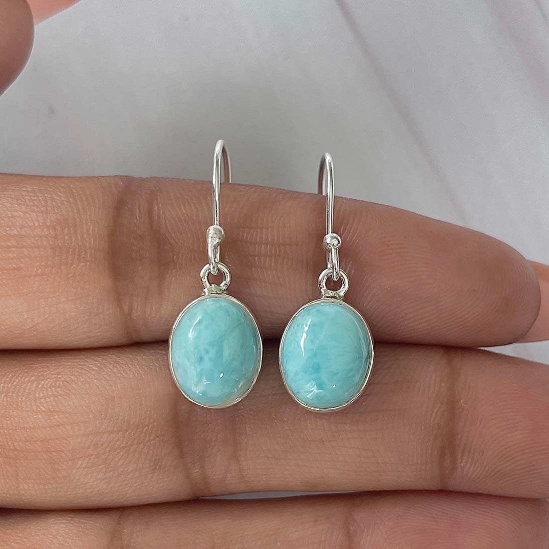 Larimar Earring-(LAR-E-2178.)