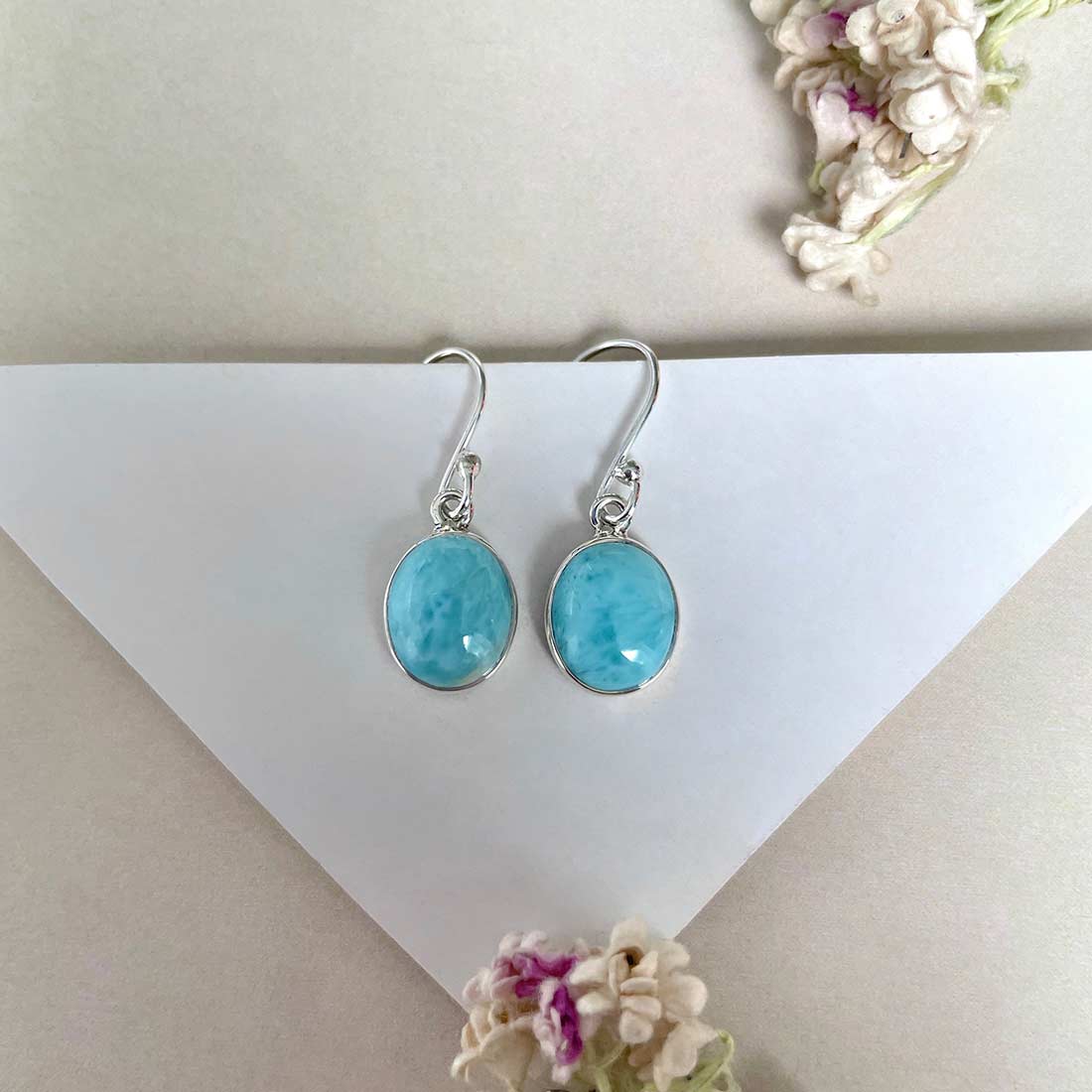 Larimar Earring-(LAR-E-2178.)