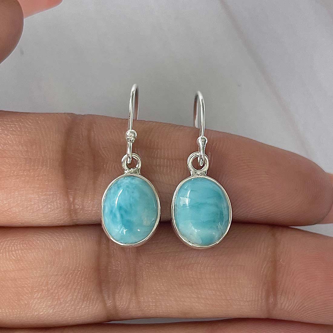 Larimar Earring-(LAR-E-2180.)