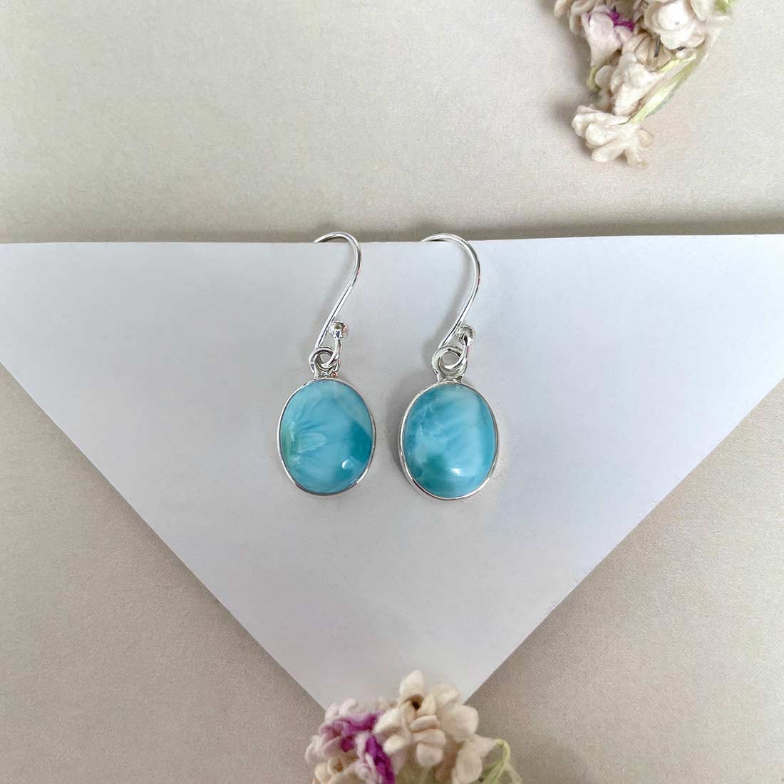 Larimar Earring-(LAR-E-2181.)