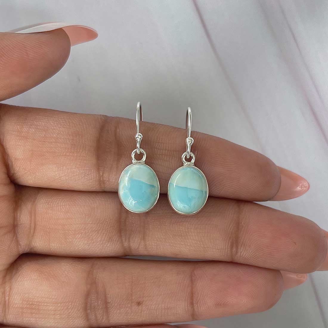 Larimar Earring-(LAR-E-2183.)