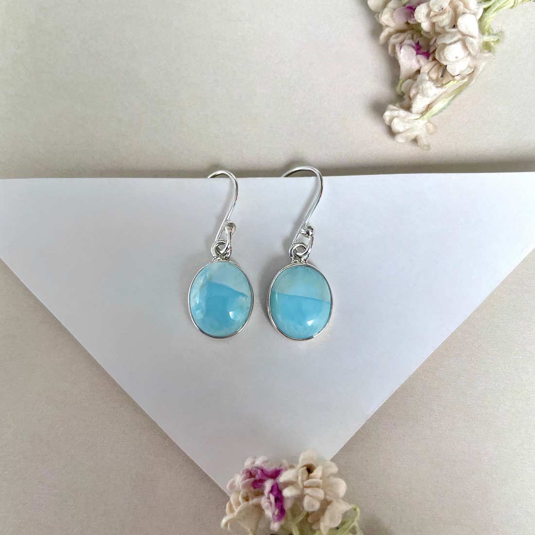 Larimar Earring-(LAR-E-2183.)