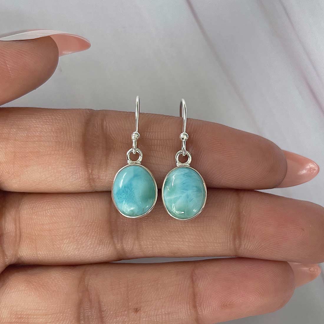 Larimar Earring-(LAR-E-2184.)