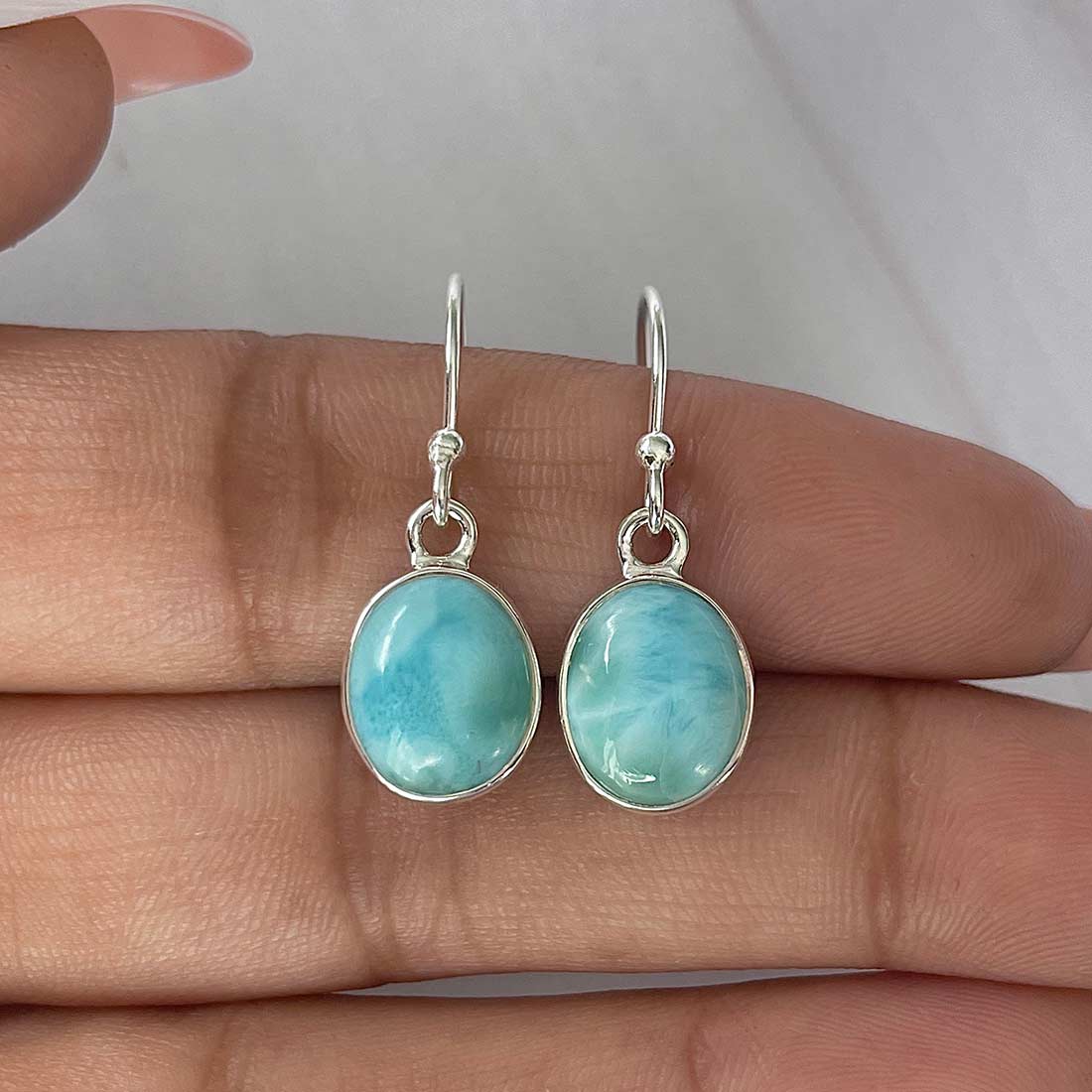 Larimar Earring-(LAR-E-2184.)