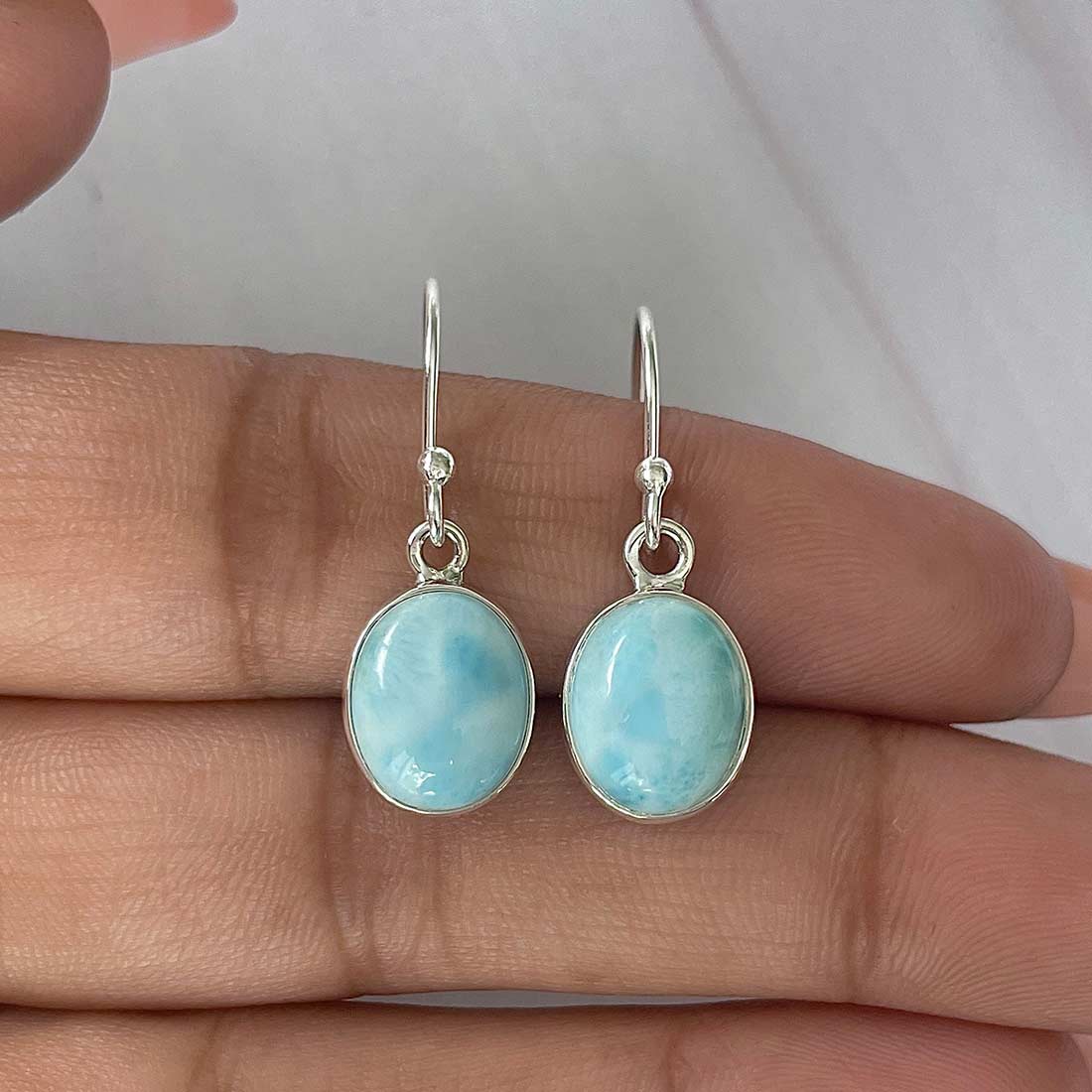 Larimar Earring-(LAR-E-2186.)