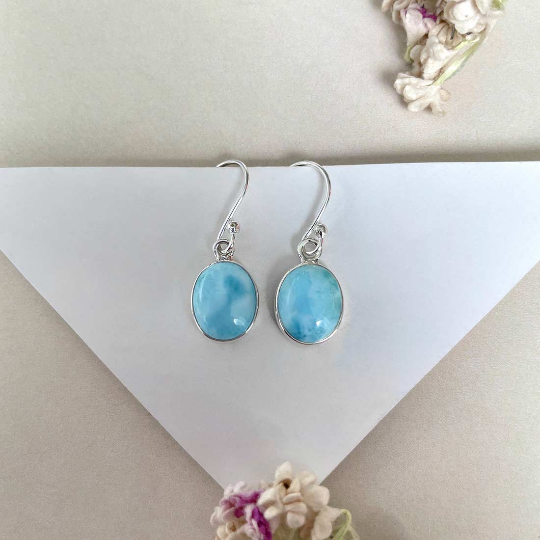 Larimar Earring-(LAR-E-2186.)
