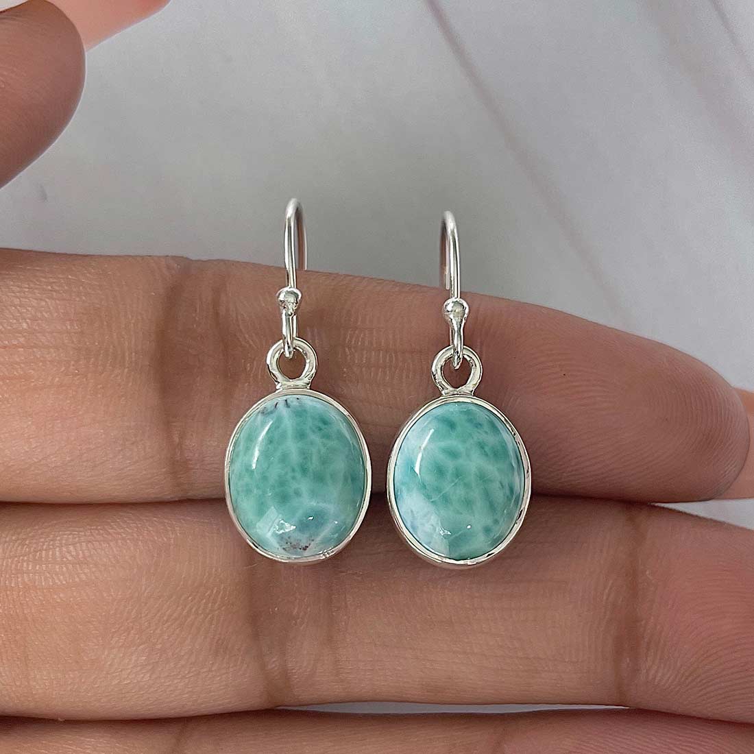 Larimar Earring-(LAR-E-2189.)
