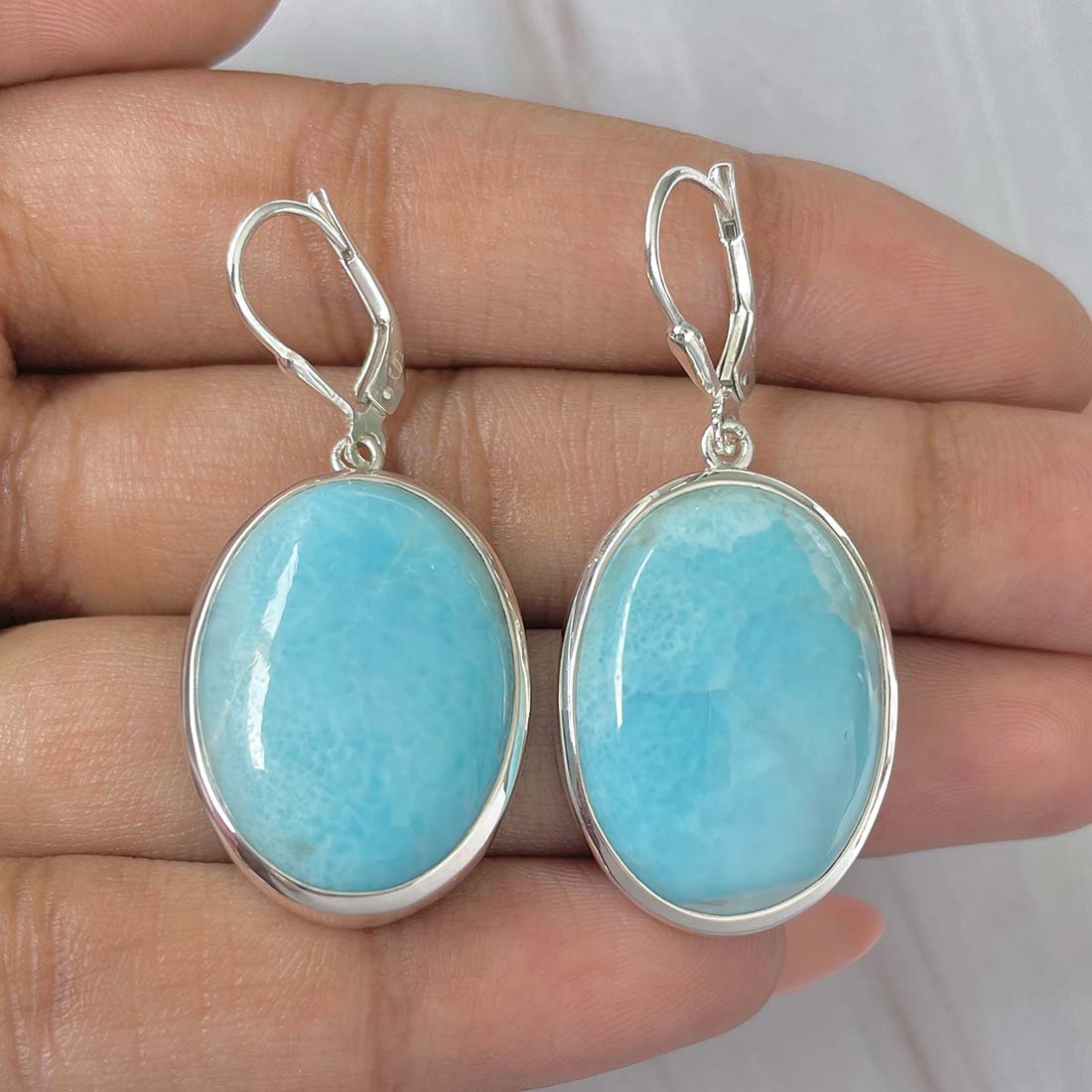 Larimar Earring-(LAR-E-219.)
