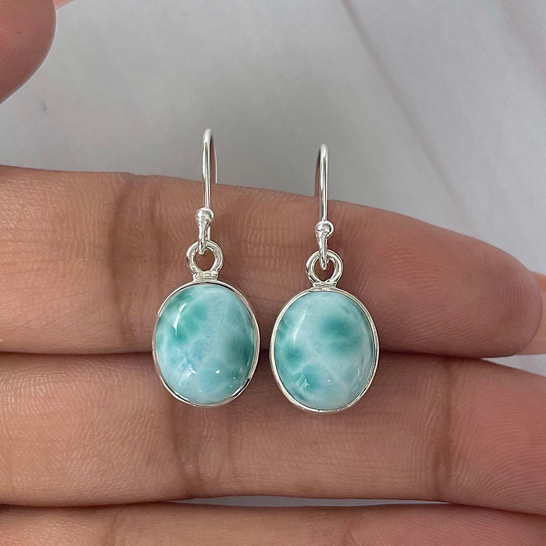 Larimar Earring-(LAR-E-2191.)