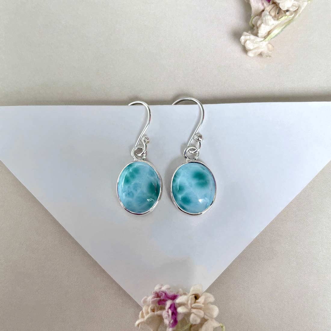 Larimar Earring-(LAR-E-2191.)