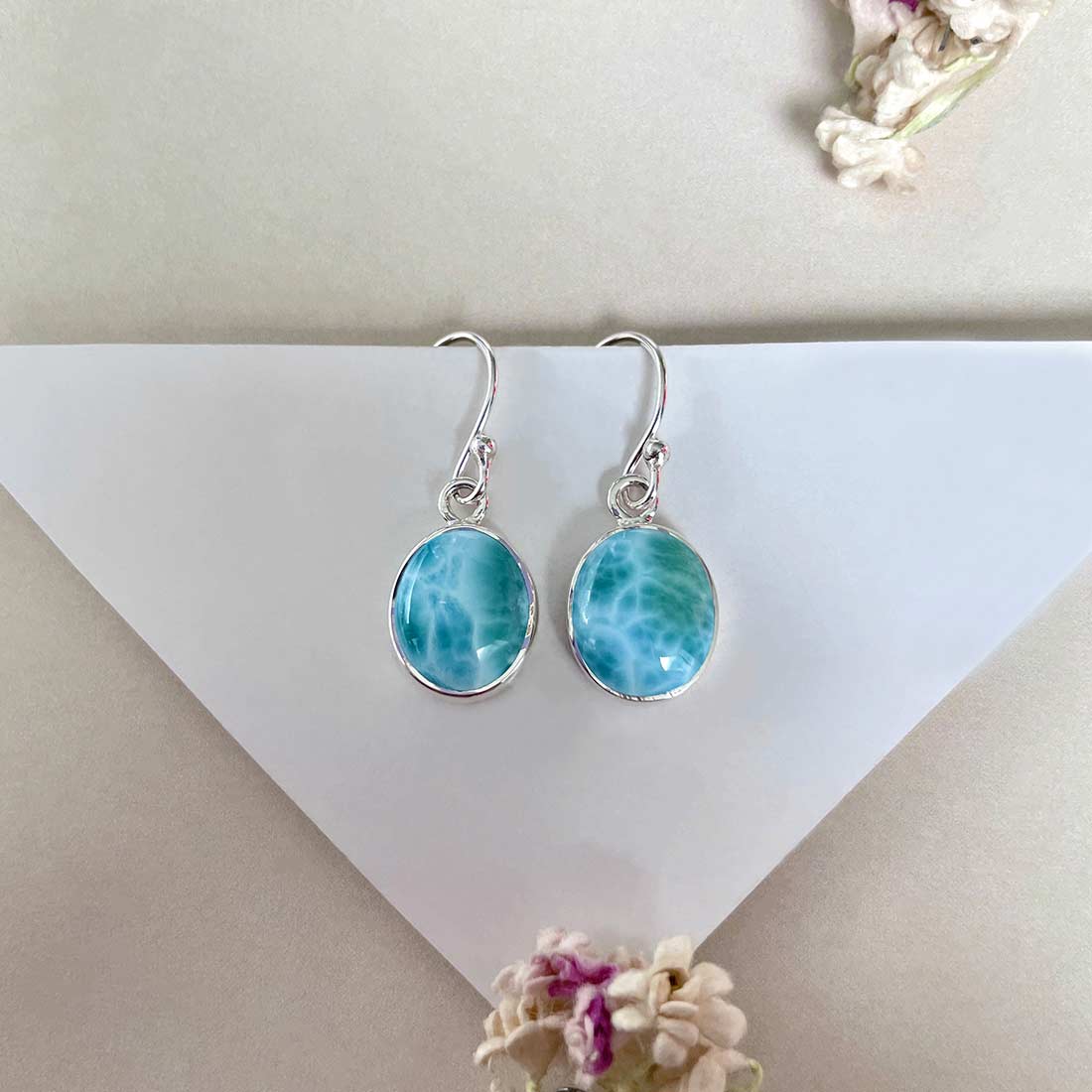 Larimar Earring-(LAR-E-2193.)