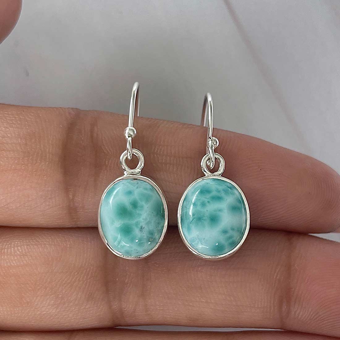 Larimar Earring-(LAR-E-2194.)