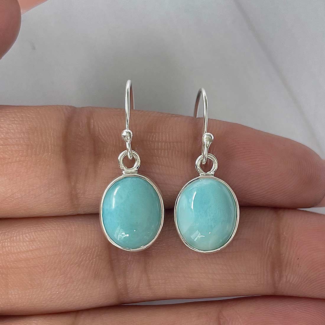 Larimar Earring-(LAR-E-2195.)