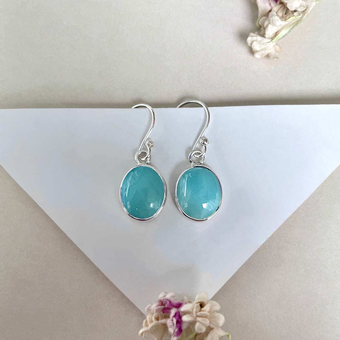 Larimar Earring-(LAR-E-2195.)