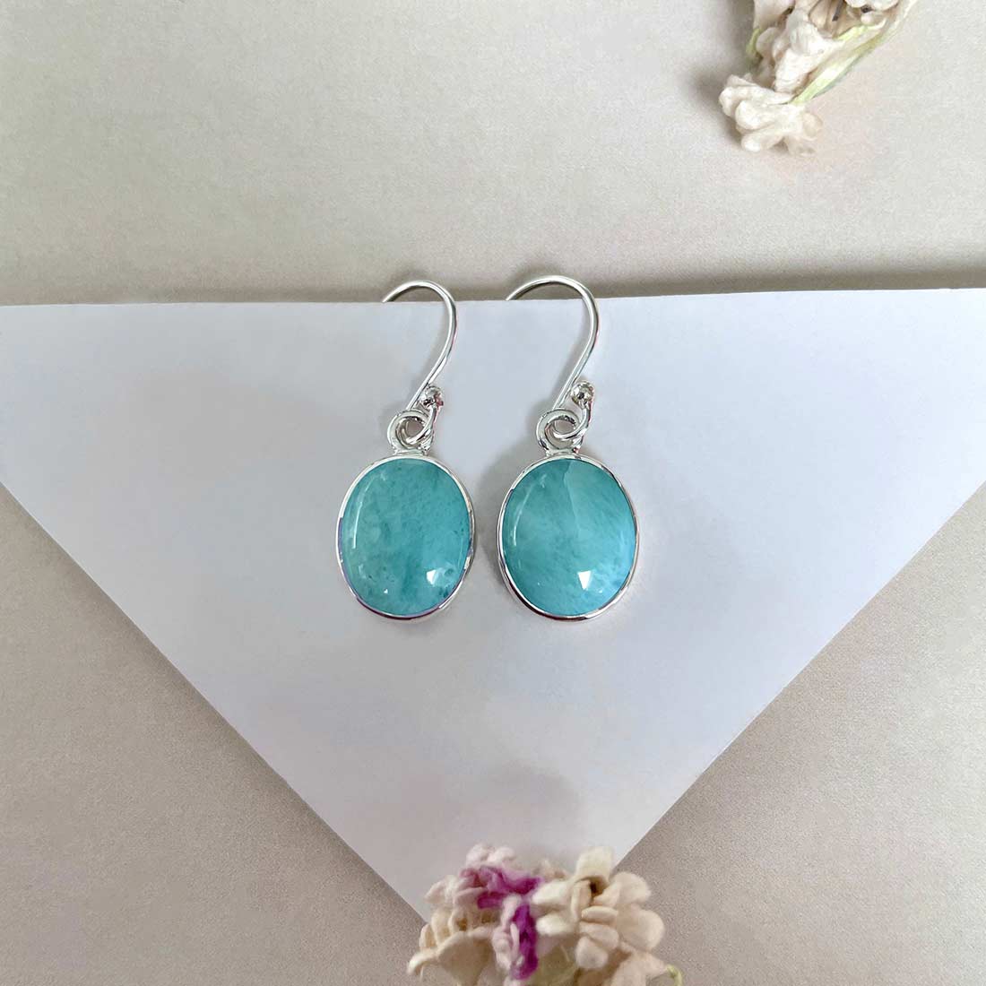 Larimar Earring-(LAR-E-2196.)