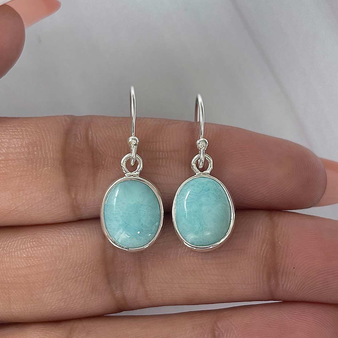 Larimar Earring-(LAR-E-2197.)