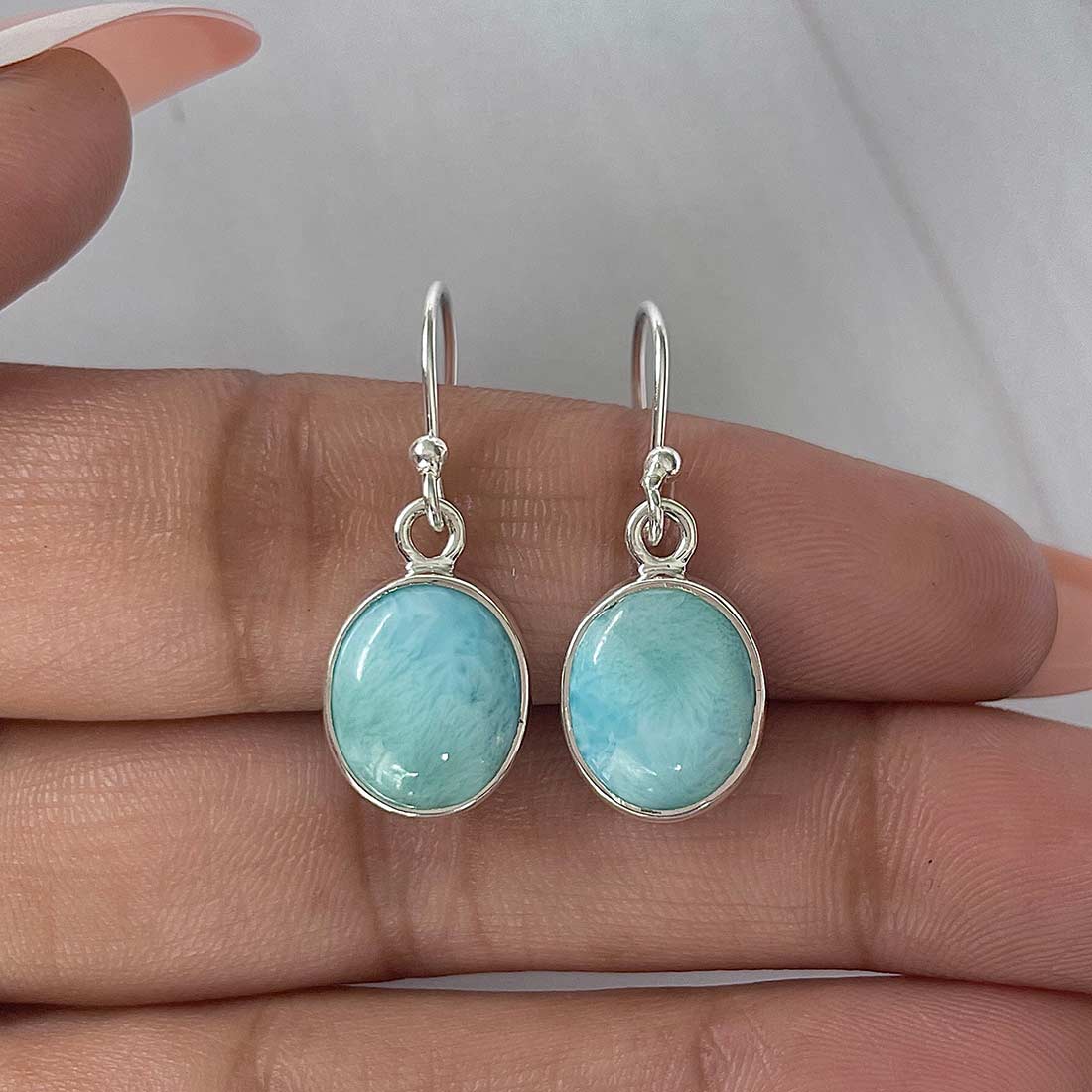 Larimar Earring-(LAR-E-2199.)