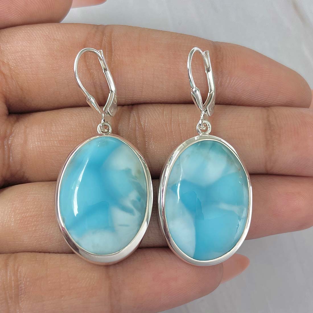 Larimar Earring-(LAR-E-220.)