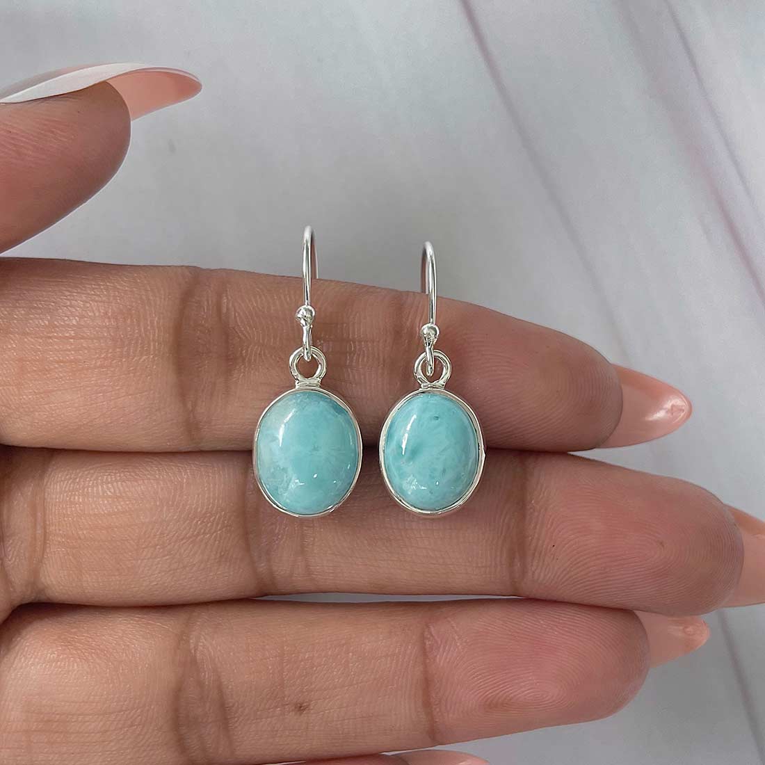 Larimar Earring-(LAR-E-2201.)