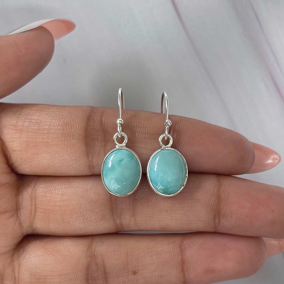 Larimar Earring-(LAR-E-2202.)