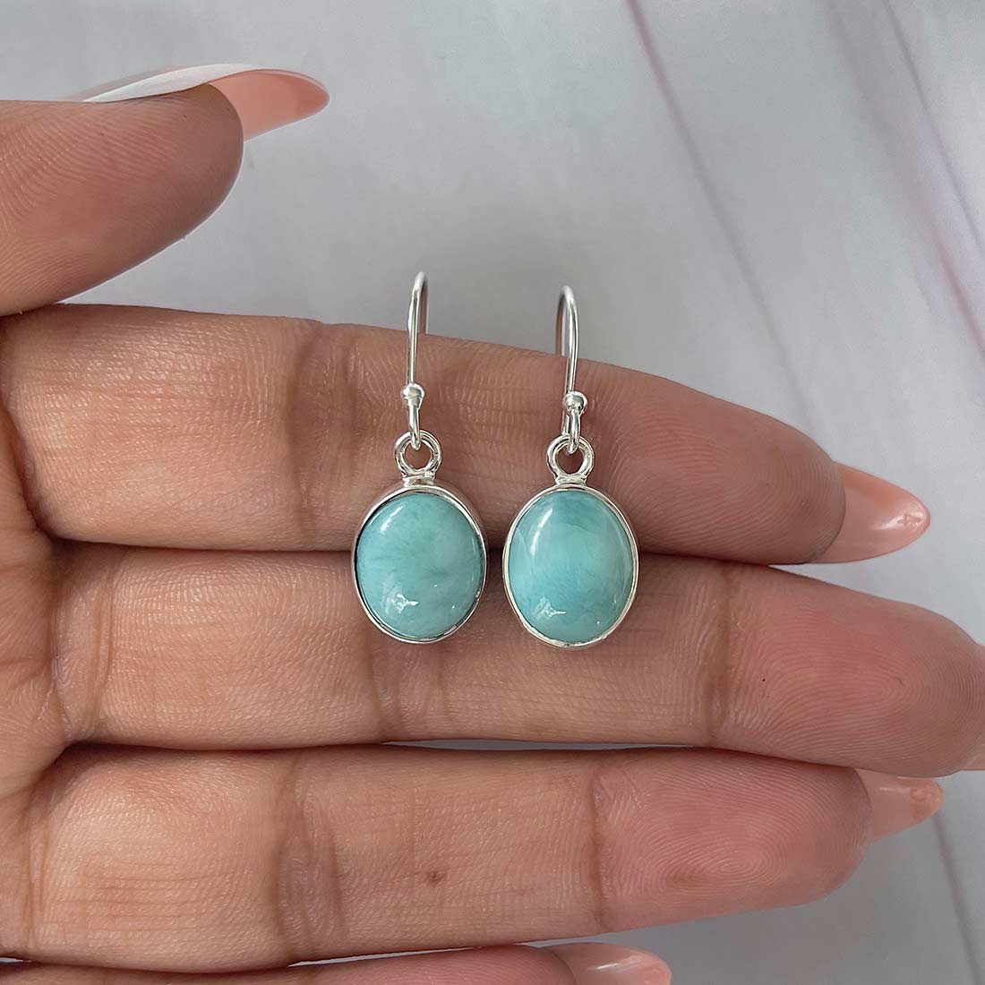 Larimar Earring-(LAR-E-2203.)