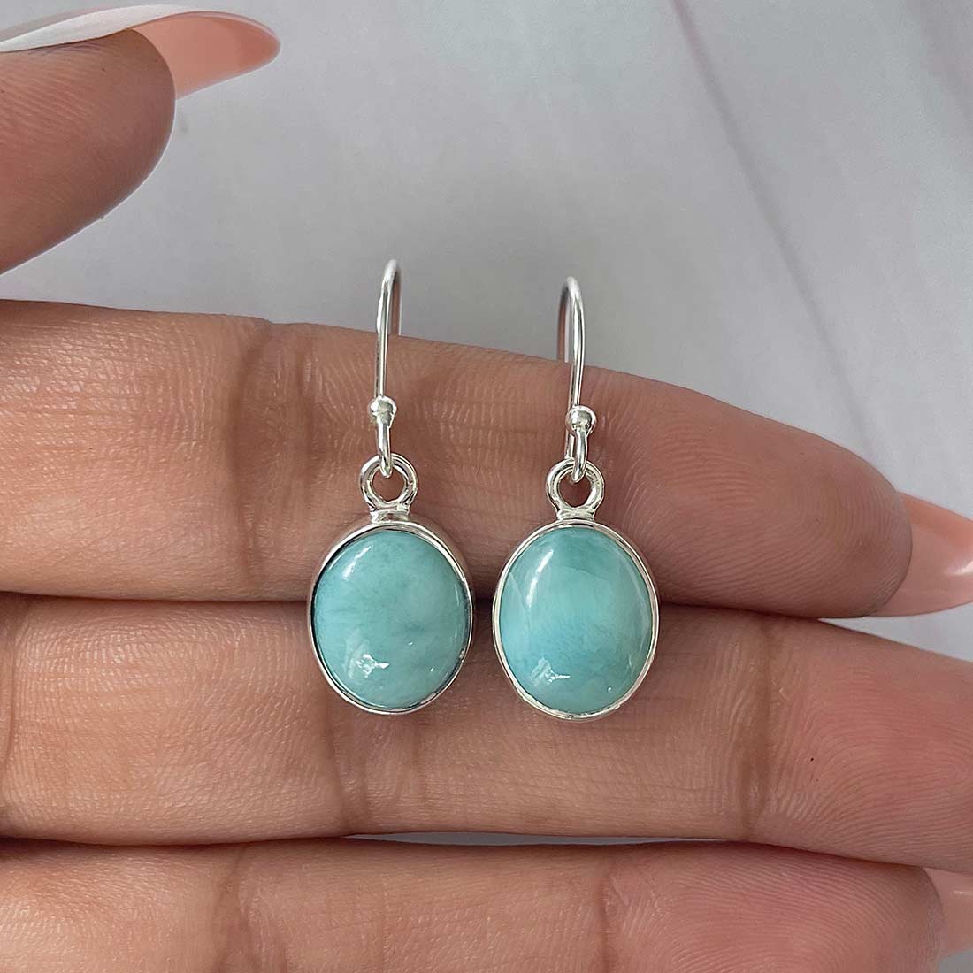 Larimar Earring-(LAR-E-2203.)