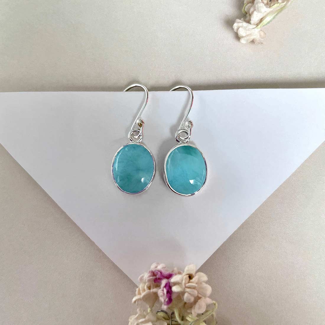 Larimar Earring-(LAR-E-2203.)