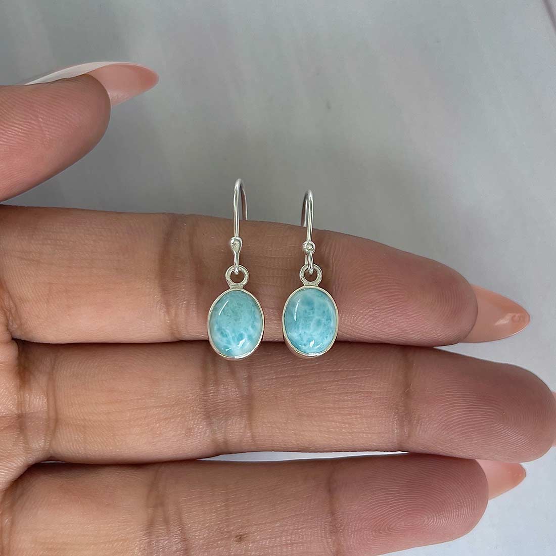 Larimar Earring-(LAR-E-2204.)