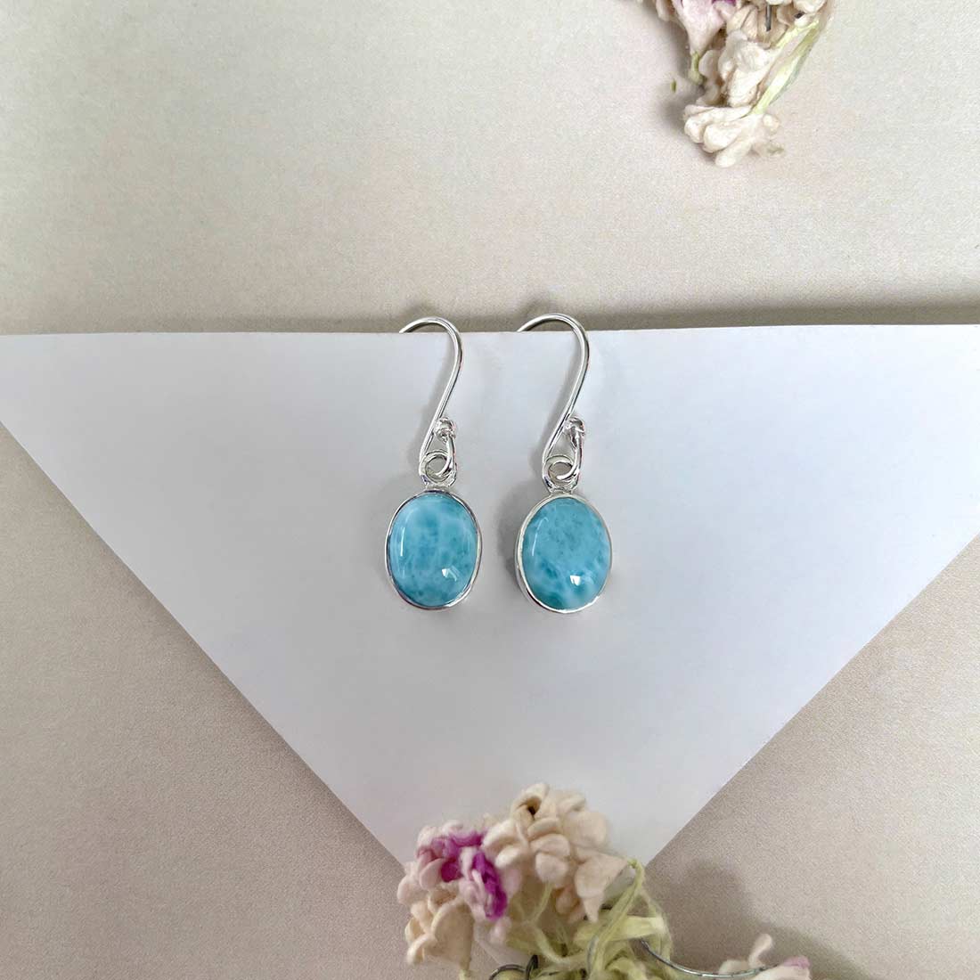 Larimar Earring-(LAR-E-2204.)
