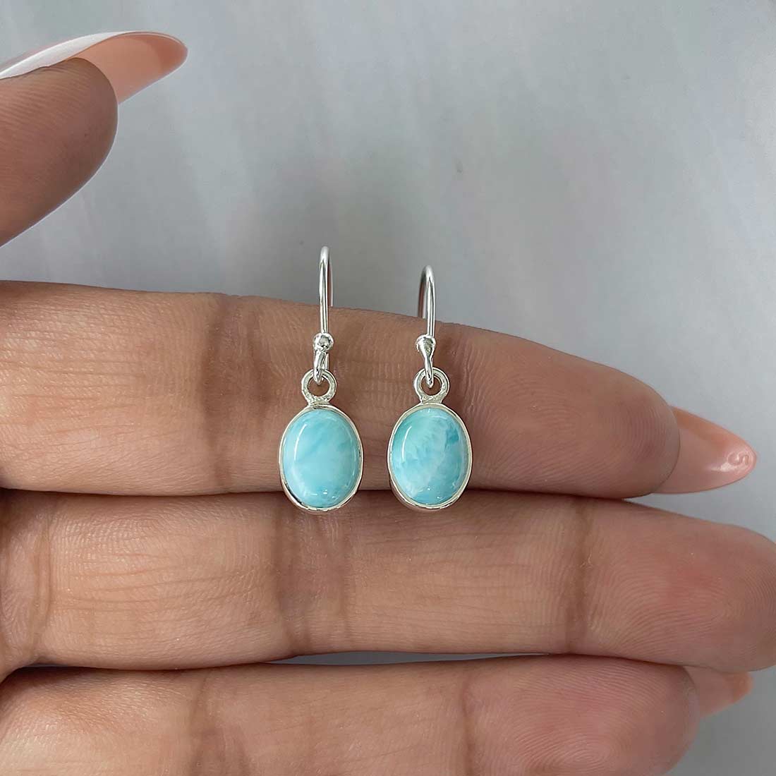 Larimar Earring-(LAR-E-2205.)