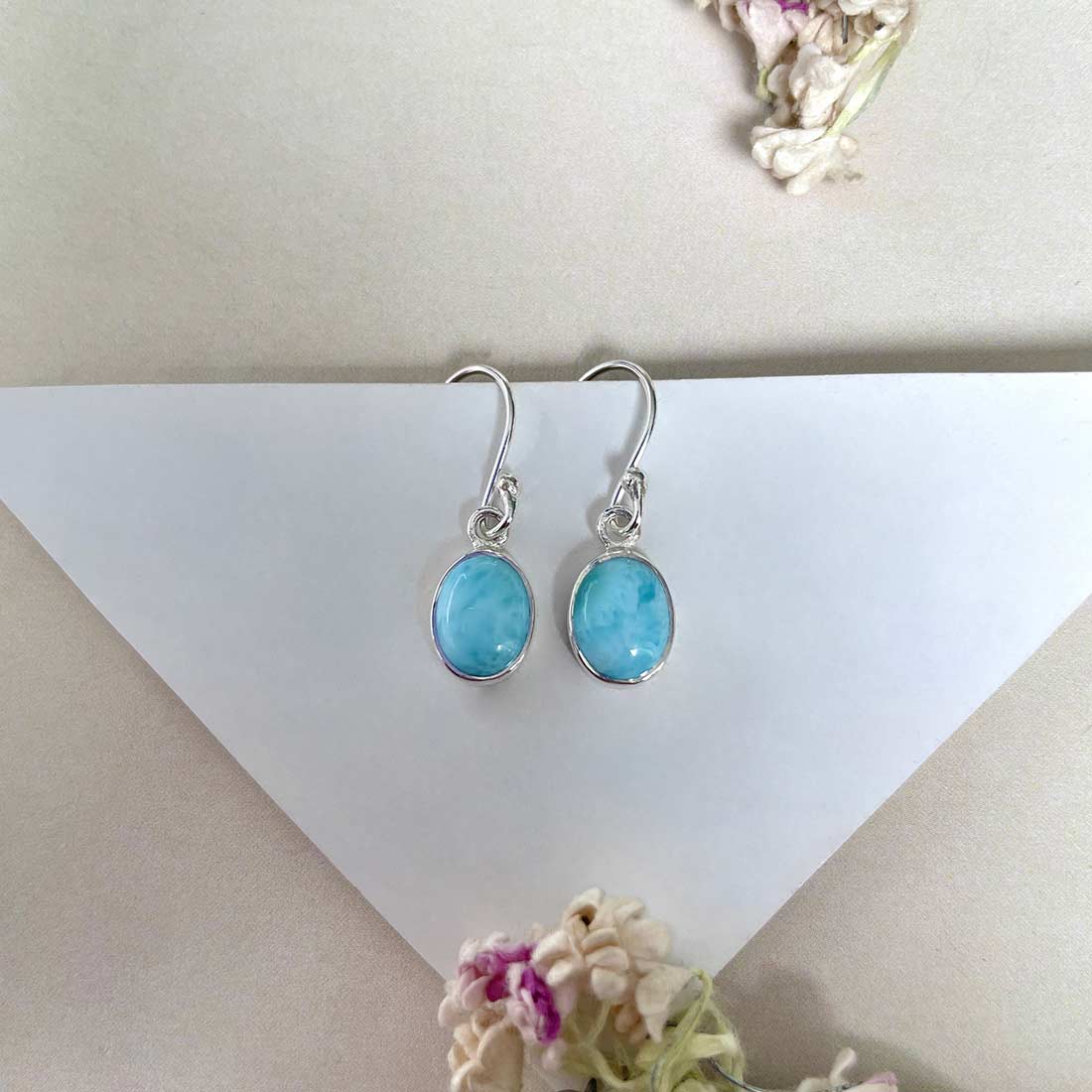 Larimar Earring-(LAR-E-2205.)