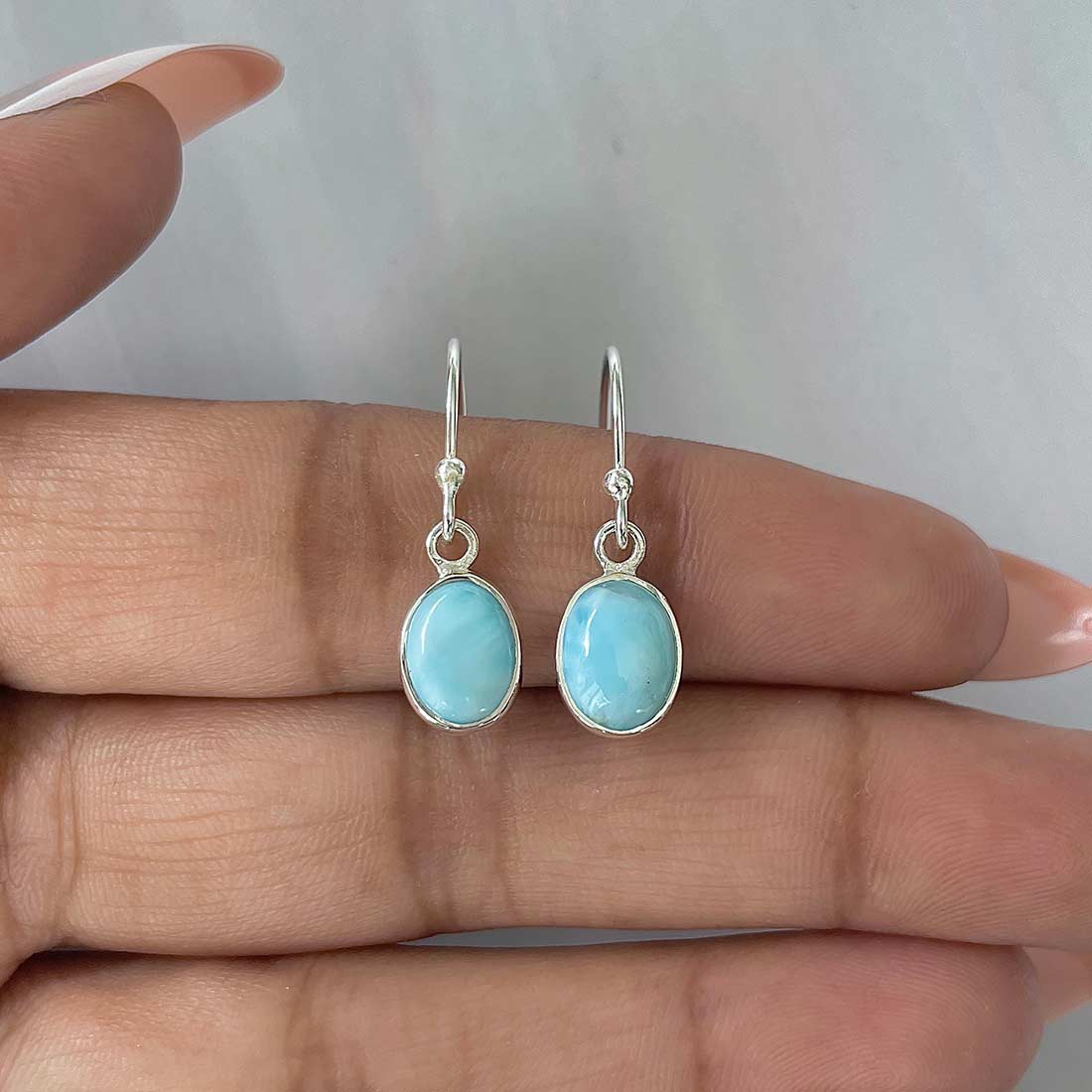 Larimar Earring-(LAR-E-2206.)
