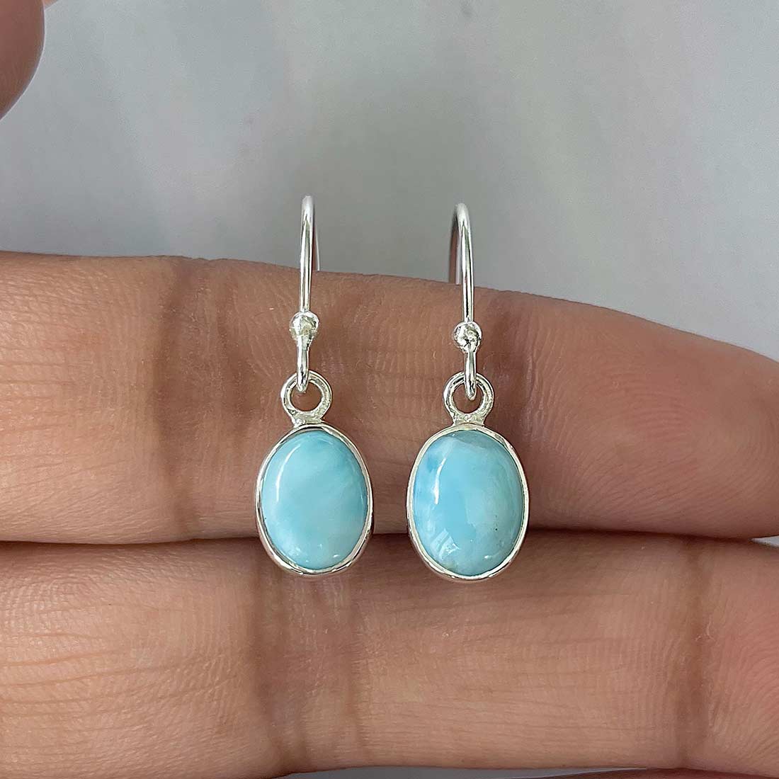 Larimar Earring-(LAR-E-2206.)