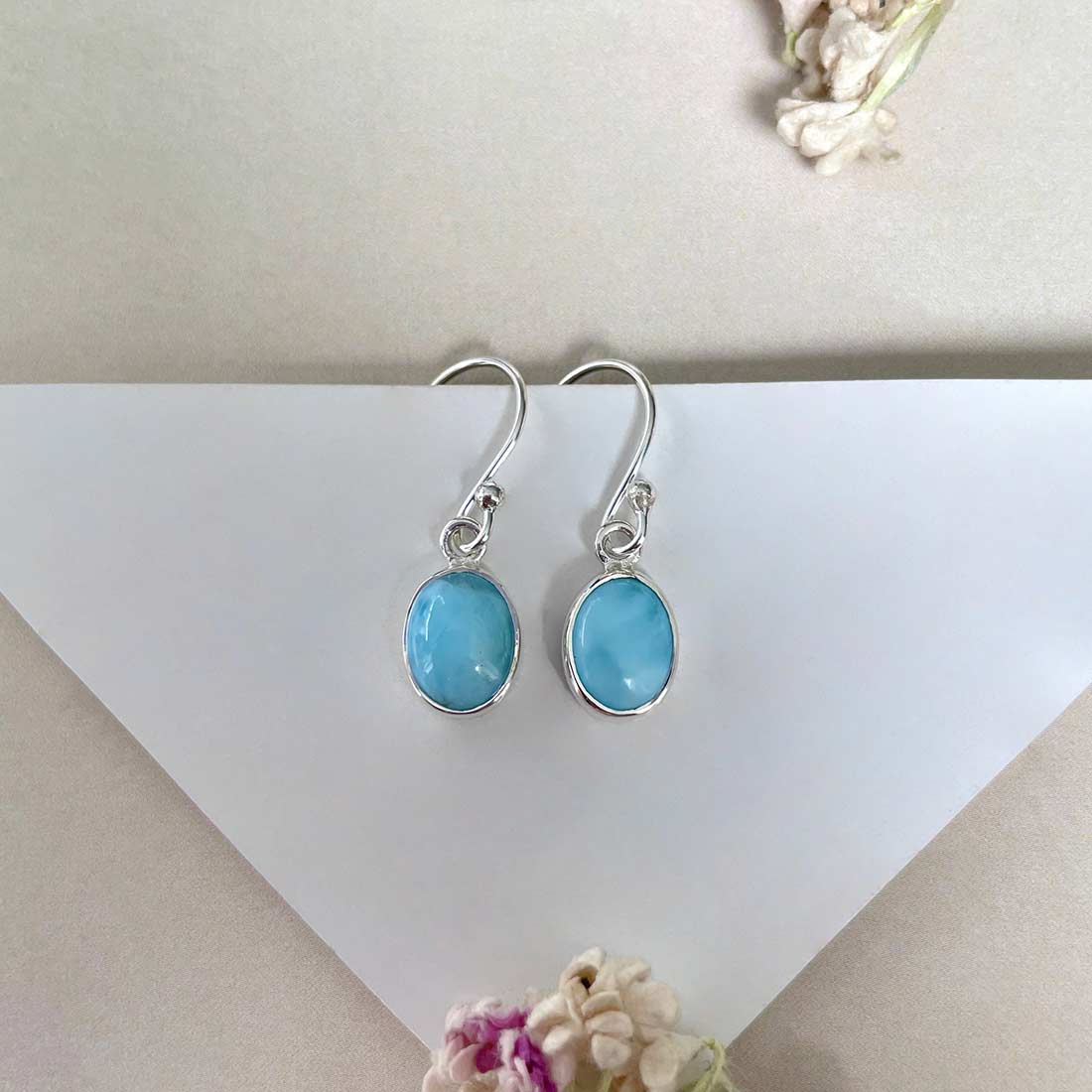 Larimar Earring-(LAR-E-2206.)