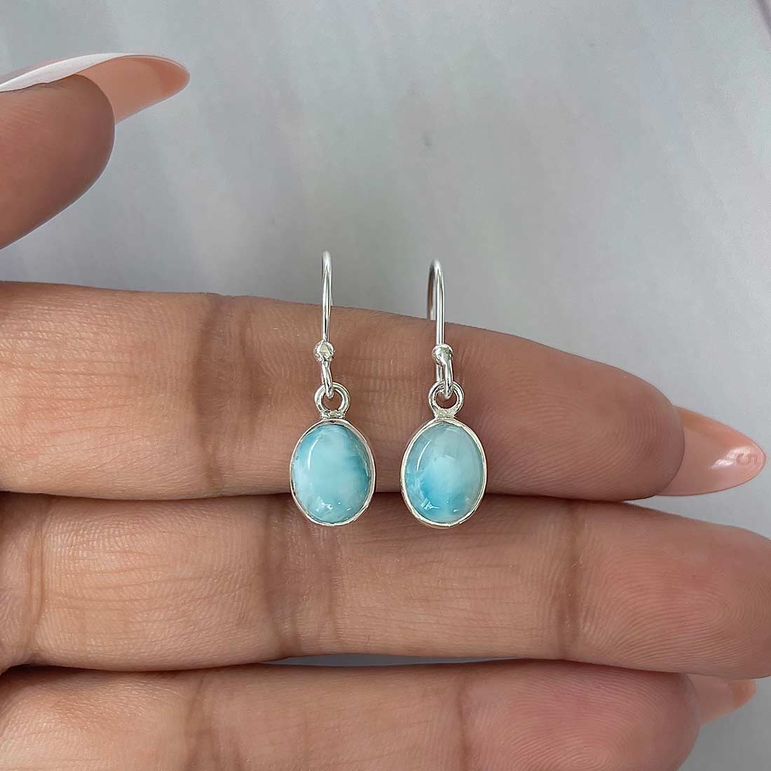 Larimar Earring-(LAR-E-2207.)