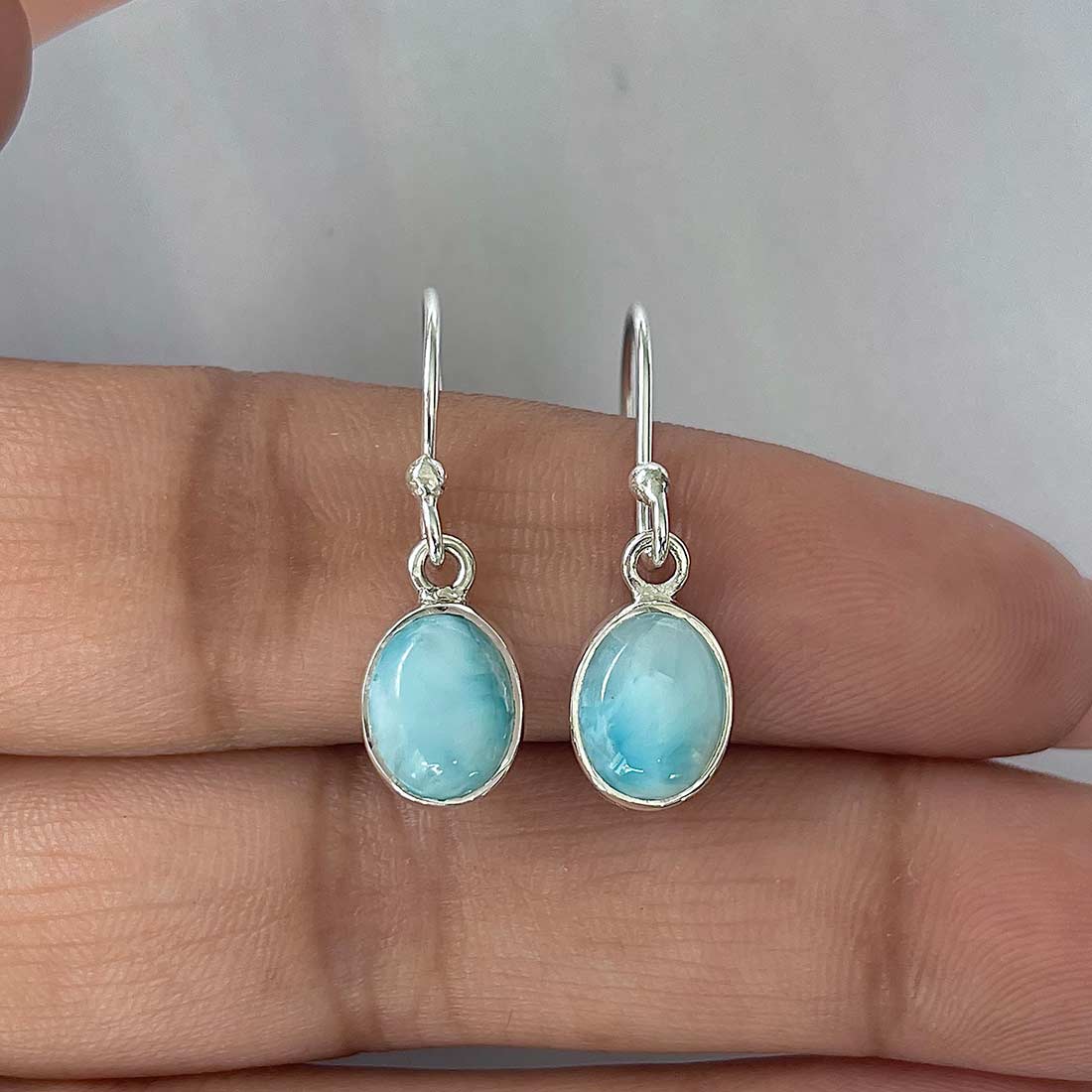Larimar Earring-(LAR-E-2207.)