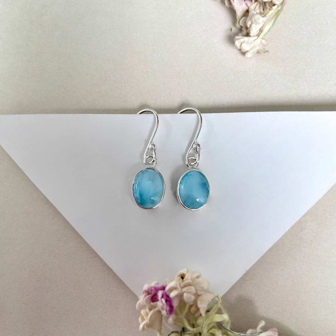 Larimar Earring-(LAR-E-2207.)