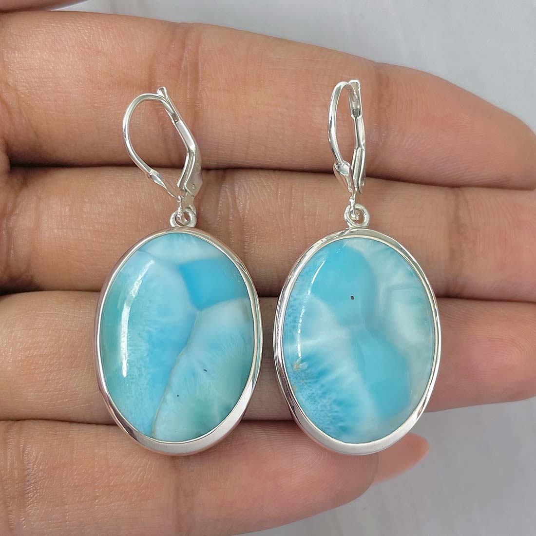 Larimar Earring-(LAR-E-221.)