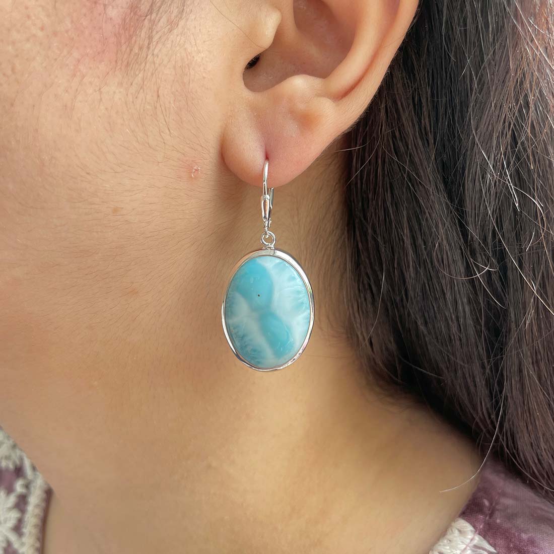 Larimar Earring-(LAR-E-221.)
