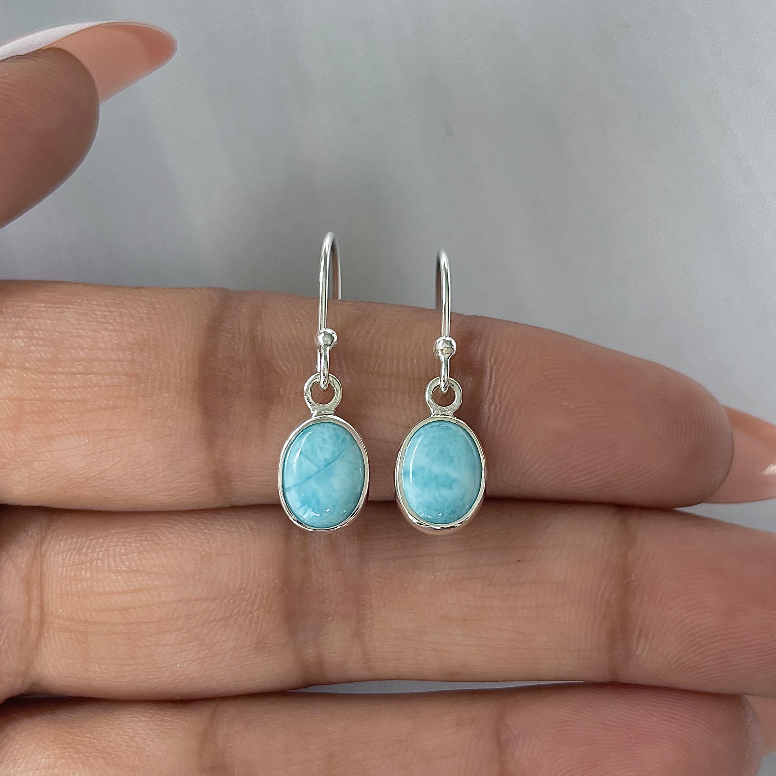 Larimar Earring-(LAR-E-2210.)