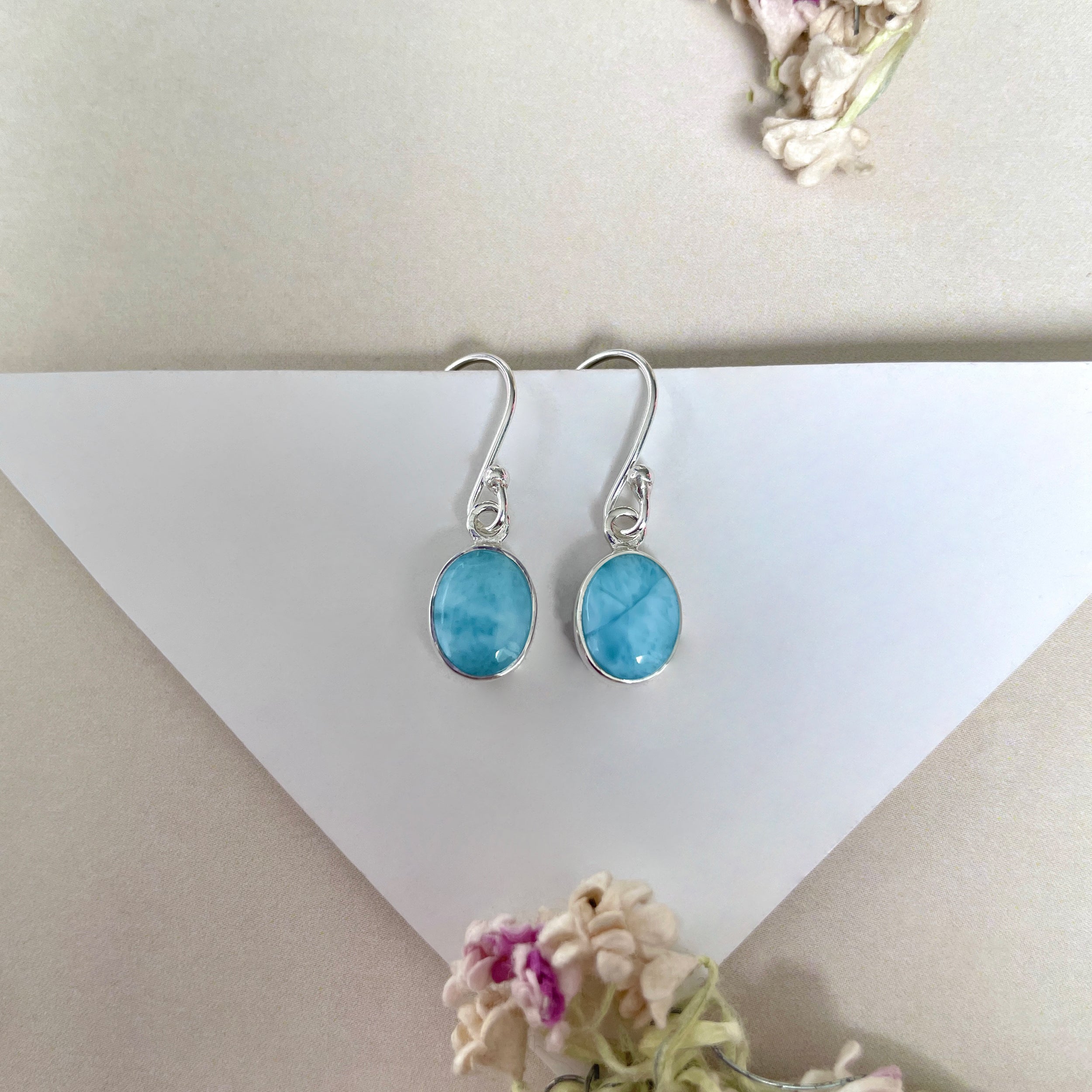Larimar Earring-(LAR-E-2210.)