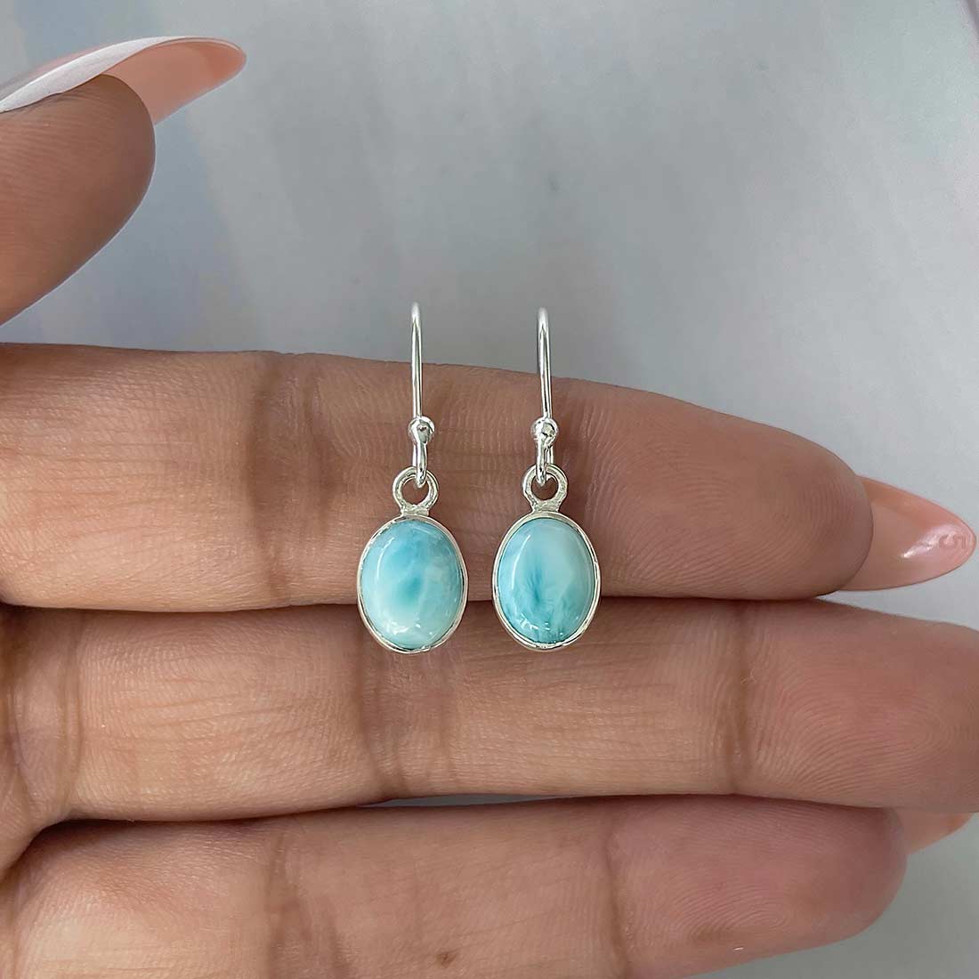Larimar Earring-(LAR-E-2213.)