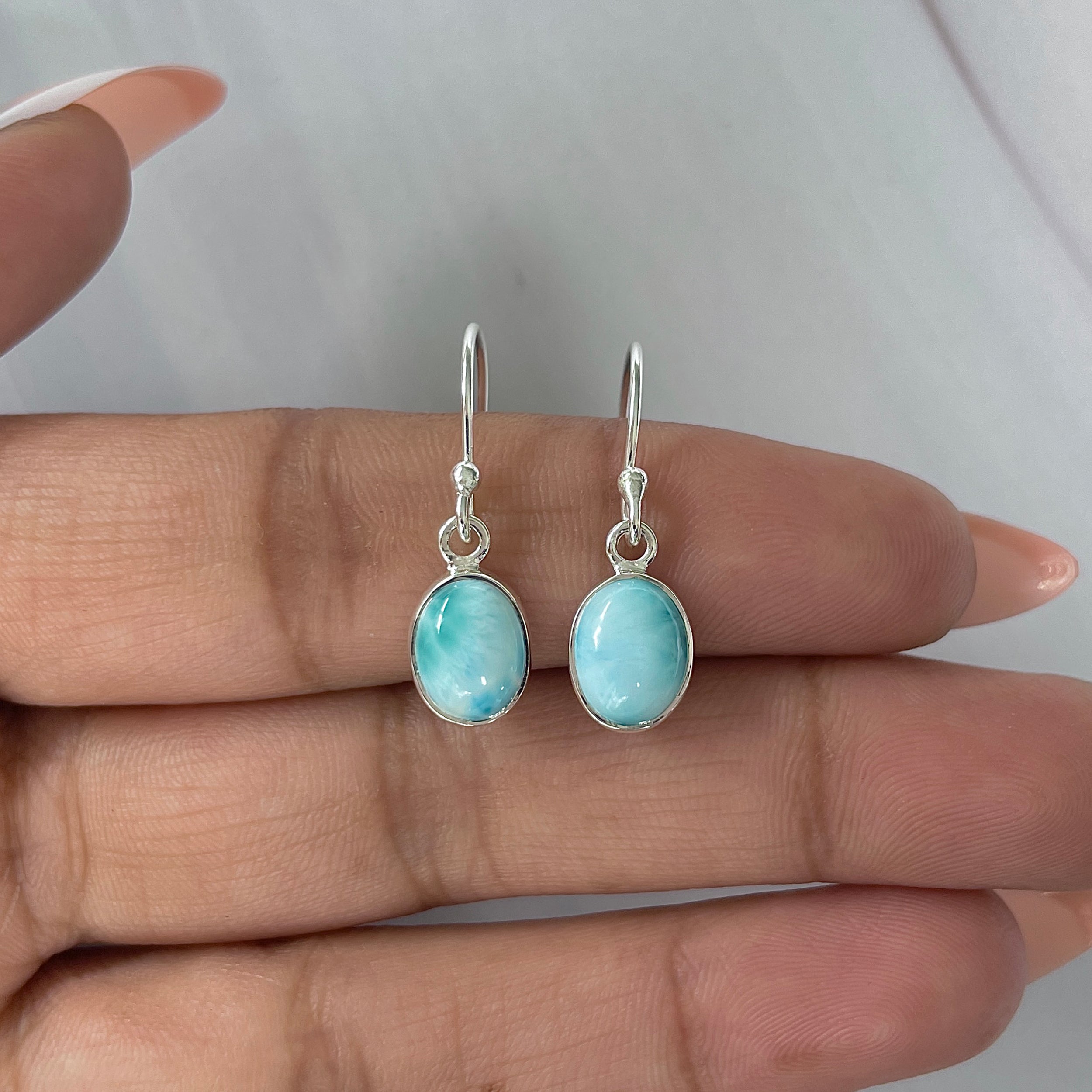 Larimar Earring-(LAR-E-2214.)