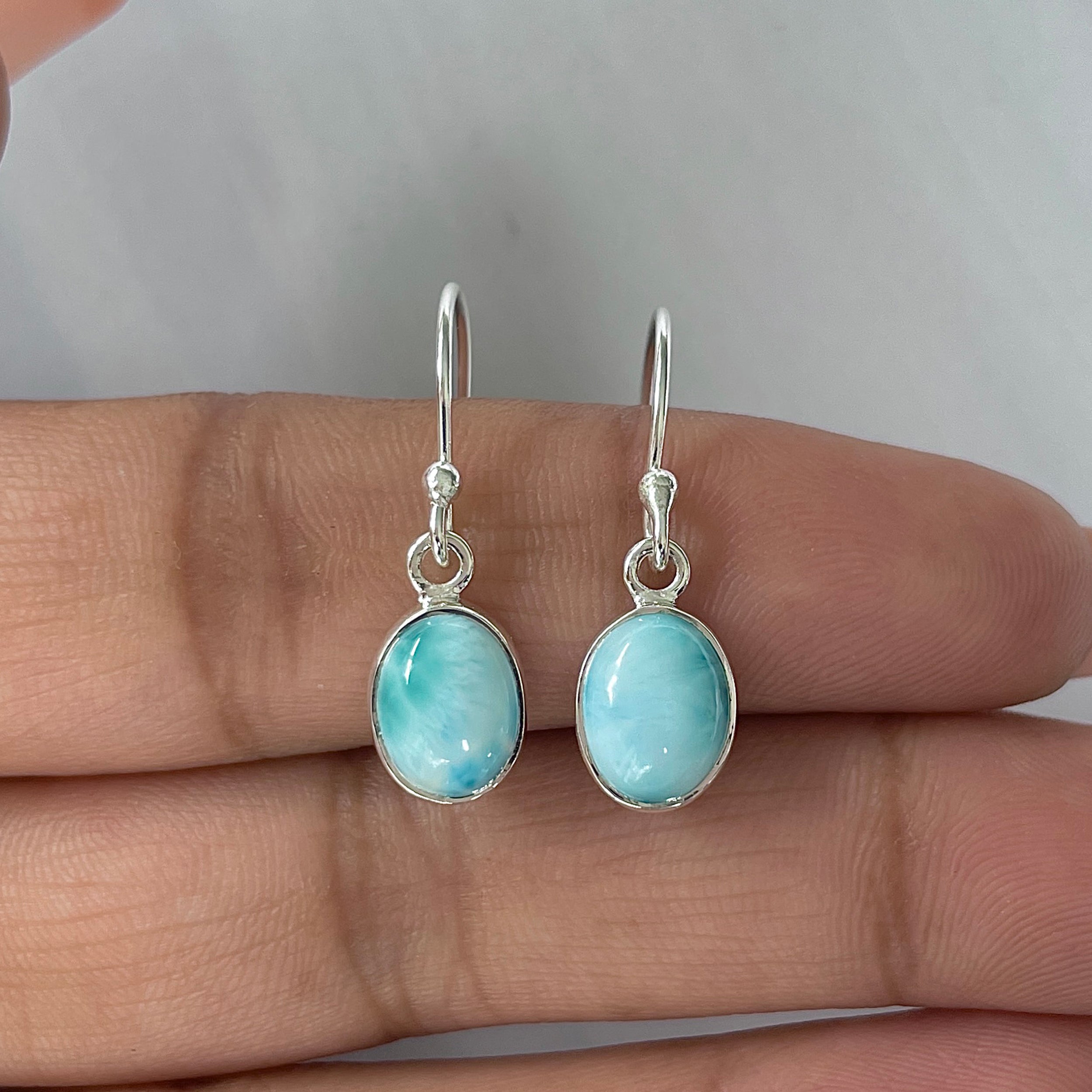 Larimar Earring-(LAR-E-2214.)